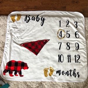 Baby Bear Milestone Blanket